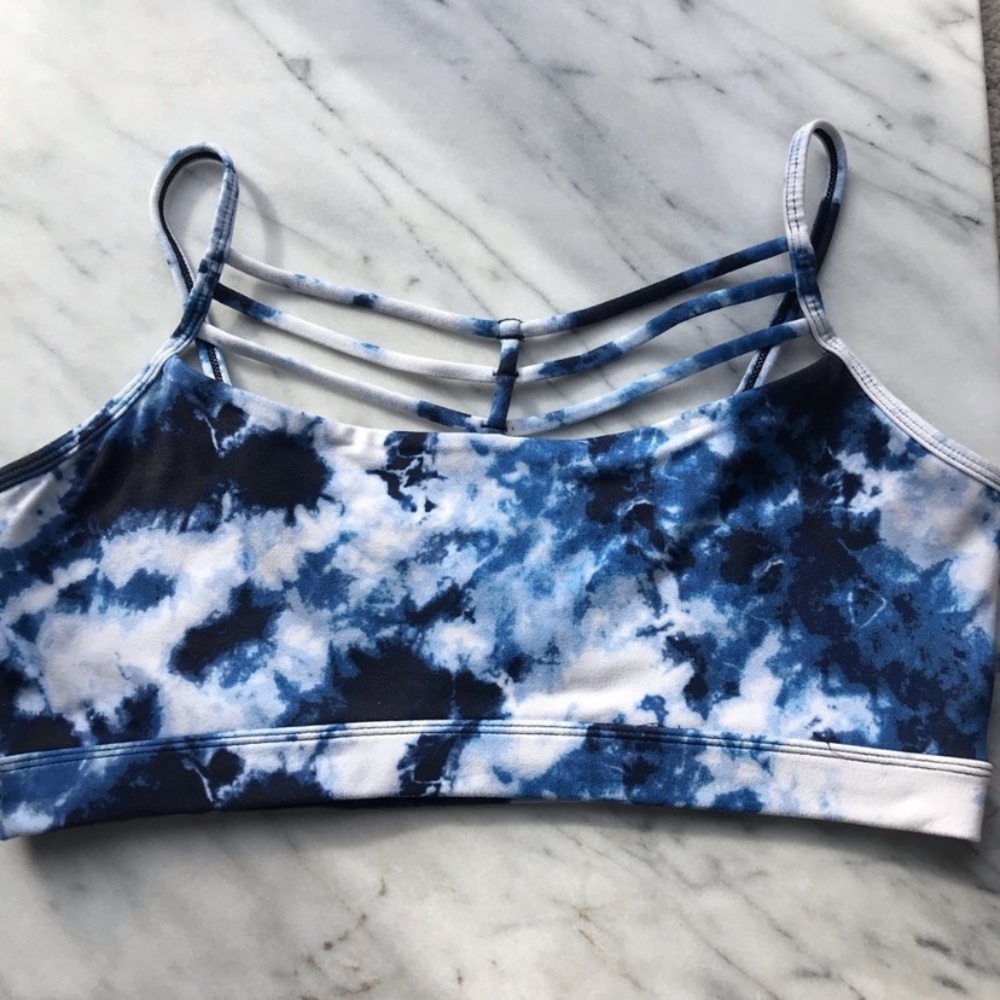 Betsey Johnson performance tie dye sports bra  Lg